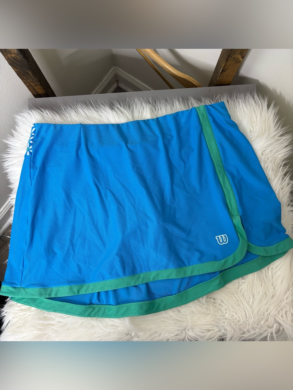 Wilson Blue Tennis Skort with Green Trim Size L